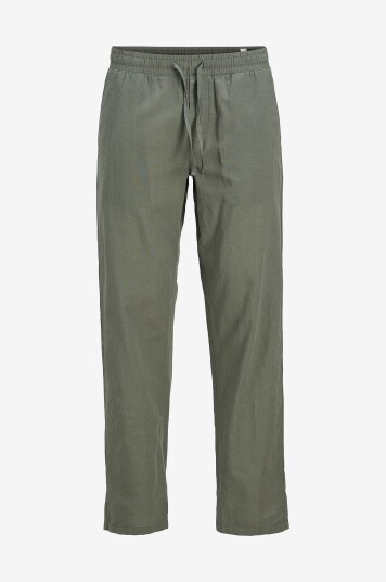 Jack & Jones Bukser jpstKane jjSummer Linen Blend Jogger Grønn