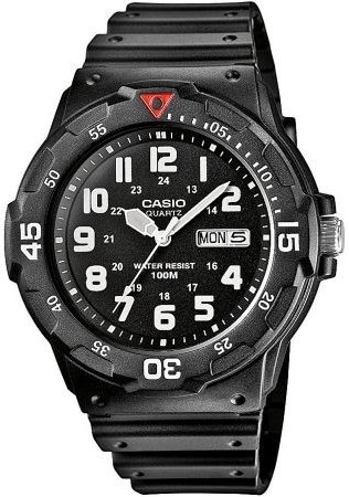 Casio Herreklokke MRW-200H-1BVEG Collection Sort/Gummi Ø43 mm