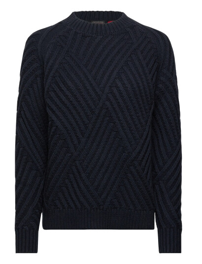Musto W Marina High Crew Neck Knit - Navy - M Musto W Marina High Crew Neck Knit - Navy - M