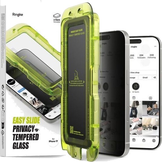 Ringke Easy Slide Privacy Skjermbeskytter til iPhone 17 - 2 stk. Herdet Glass Ringke Easy Slide Privacy Skjermbeskytter til iPhone 17 - 2 stk. Herdet Glass