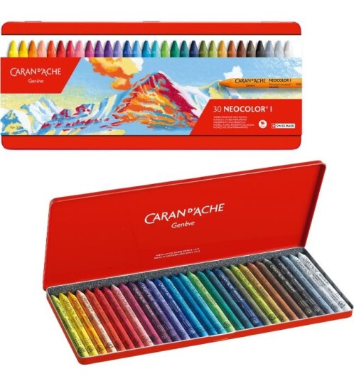 Caran d'Ache Neocolor I permanente vokspasteller 30 fargestifter