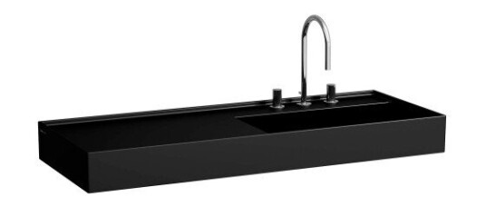 Kartell Laufen servant, 120x46 cm, høyre, matt sort