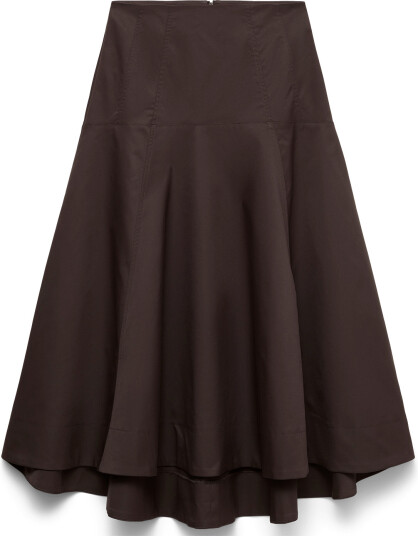 Vero Moda Vmvigga Hw High Low Skirt Prm Brown 34 Vero Moda Vmvigga Hw High Low Skirt Prm Brown 34
