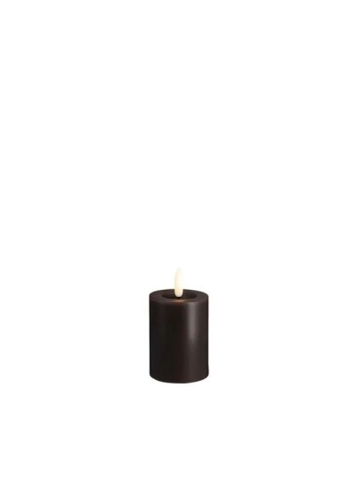 Moods & More LED pillar candle   Melted Charcoal   49x75 mm