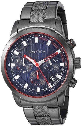 Nautica Herreklokke NAPTYR005 Blå/Stål Ø44 mm