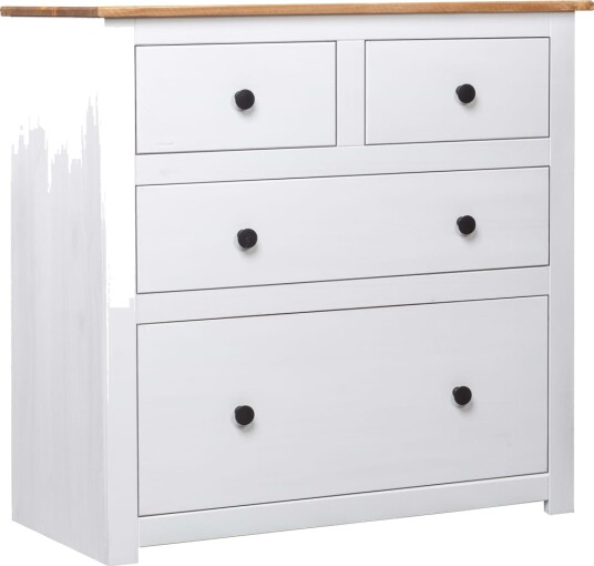 vidaXL Skjenk hvit 80x40x83 cm furu Panama Range