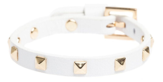 DARK Leather Stud Bracelet Mini White DARK Leather Stud Bracelet Mini White