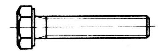 Schäfer & Peters 09334801450 Sekskantskrue M14 DIN 933 M6S A4/80 50-pakk M14 x 50 mm Innfesting