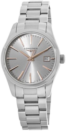 Longines Dameklokke L2.386.4.72.6 Conquest Ladies Sølvfarget/Stål