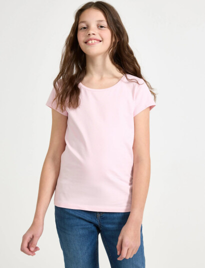 Lindex Top Basic Cap Sleeve - Pink - 134/140 Lindex Top Basic Cap Sleeve - Pink - 134/140