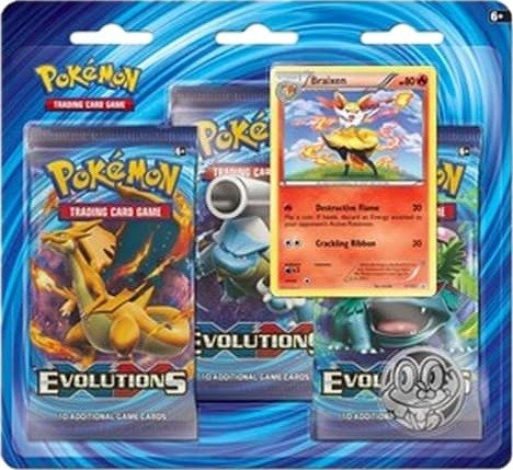 Pokemon Evolutions: Braixen 3-Pack Blister