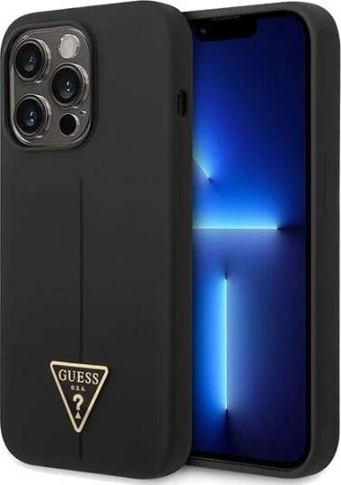 GUESS GUHCP14XSLTGK iPhone 14 Pro Max 6.7" black/black hardcase Silicone Triangle