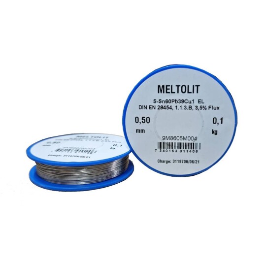 Meltolit Sn60pb39cu1 El 0,5mm Loddetråd