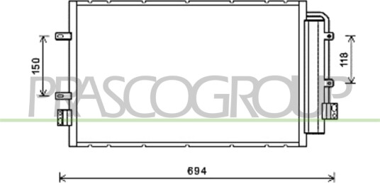 Kondensator klimaanlegg PRASCO FT929C001 Kondensator klimaanlegg PRASCO FT929C001
