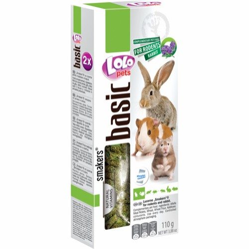 Lolo Pets Smakers Basic Frøstenger Lusern Snacks Til Kanin Gnager 2 Stk