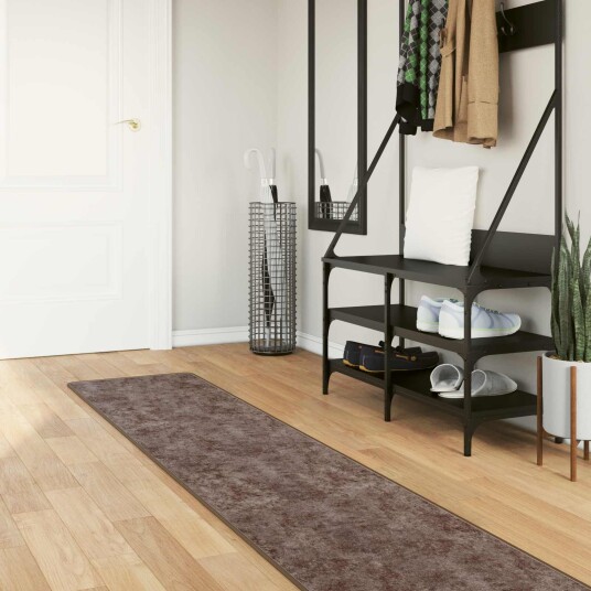 Teppe Runner MARSA Grå 50 x 300 cm Polyester og PVC