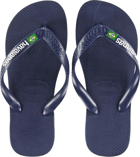 Havaianas Brazil Logo Navy Blue 37 38 Tøffler