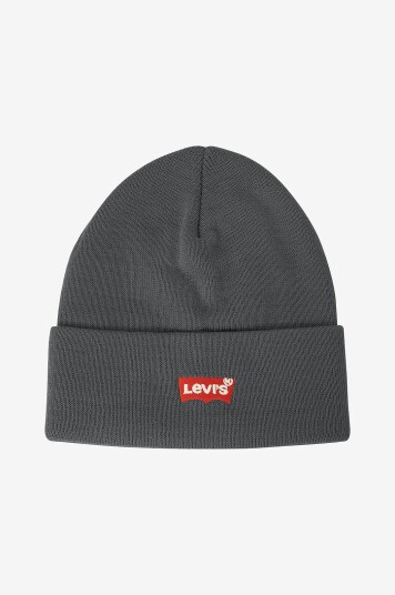 Levi's   Lue Red Batwing Embroidered Slouchy Beanie   Grå