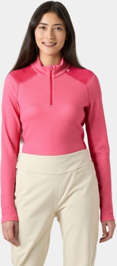 Helly Hansen Dame Lifa Merino Mellomvekt 1/2 Glidelås Basislag Rosa XL
