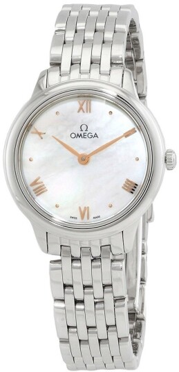 Omega Dameklokke 434.10.28.60.05.001 De Ville Prestige Hvit/Stål