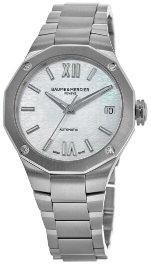 Baume & Mercier Dameklokke M0A10676 Riviera Hvit/Stål Ø33 mm