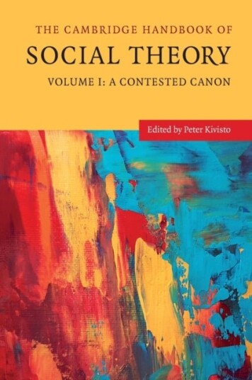 CAMBRIDGE HANDBOOK OF SOCIAL THEORY VOL