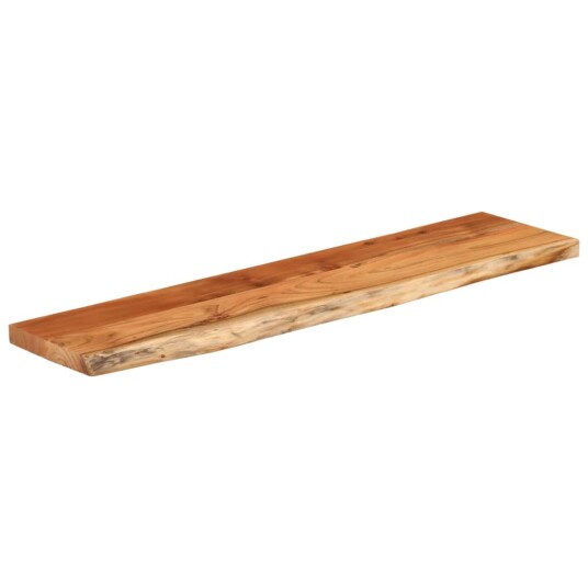  Vegghylle 80x20x3,8 cm rektangulær heltre akasie naturlig kant 8721012090019