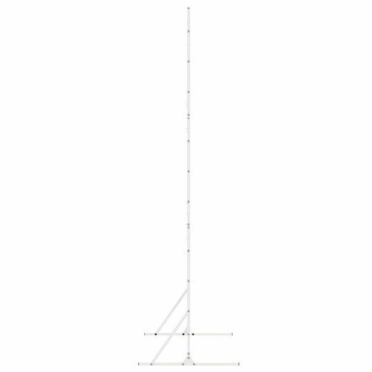 vidaXL Personvernsvegg 100 x 50 x 180 cm Stål Hvit