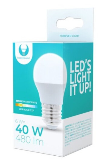 LED-Lampa E27 G45 6W 3000K Varmvitt LED-Lampa E27 G45 6W 3000K Varmvitt
