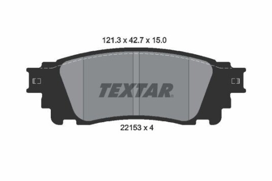 Bremseklosser TEXTAR 2215301 Bremseklosser TEXTAR 2215301