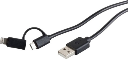 S/Conn 14-14025 1 M Usb 2.0 A/Usb Micro B Lightning Sort Usb 2.0 1,5 A