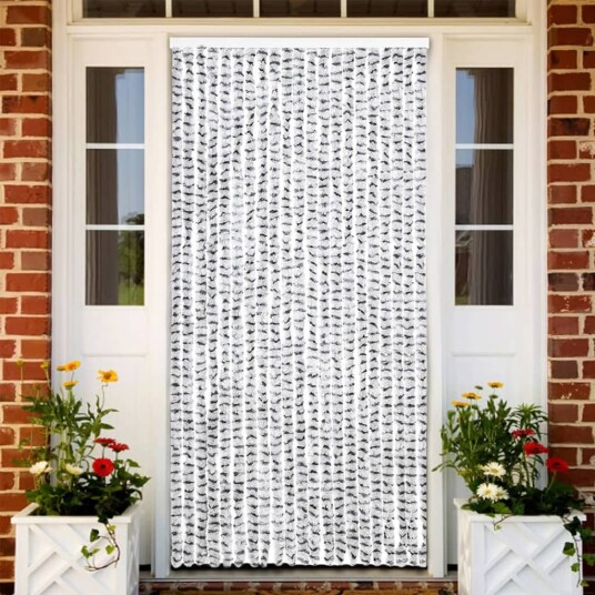 Vidaxl Insektsgardin Lyse- Og Mørkegrå 90x220 Cm Chenille