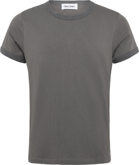 Organic Basics True Heavy Ringer Tee Grey L