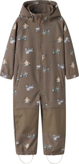 Name It Alfa08 Softshell Suit All Over Print Brun 116