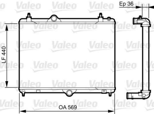 Radiator VALEO 735371 Radiator VALEO 735371