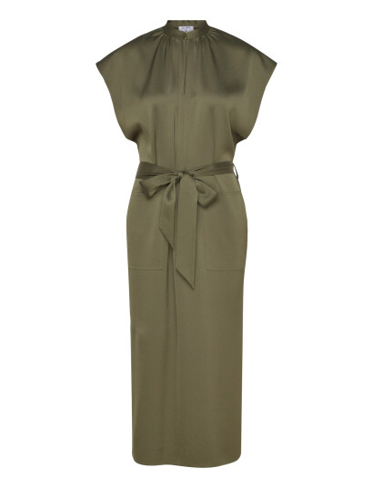 Filippa K Belted Stand Collar Dress Green 38 Filippa K Belted Stand Collar Dress Green 38