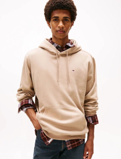 Tommy Jeans Tjm Reg S Flag Hoodie - Beige - XXL