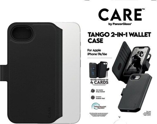 CARE by PanzerGlass Tango 2-in-1 Wallet Case w. MagSafe iPhone 17e | 16e