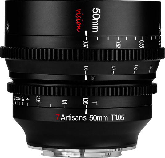 7Artisans 50mm T1.05 Sony E-mount. APS-C. Sort