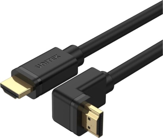 Unitek High Speed Hdmi Kabel Med Ethernet Hdmi Hann Rett Til Hdmi Hann Vinklet 3 M Trippel Beskyttelse Svart 4K 60Hz Støtte Unitek High Speed Hdmi Kabel Med Ethernet Hdmi Hann Rett Til Hdmi Hann Vinklet 3 M Trippel Beskyttelse Svart 4K 60Hz Støtte