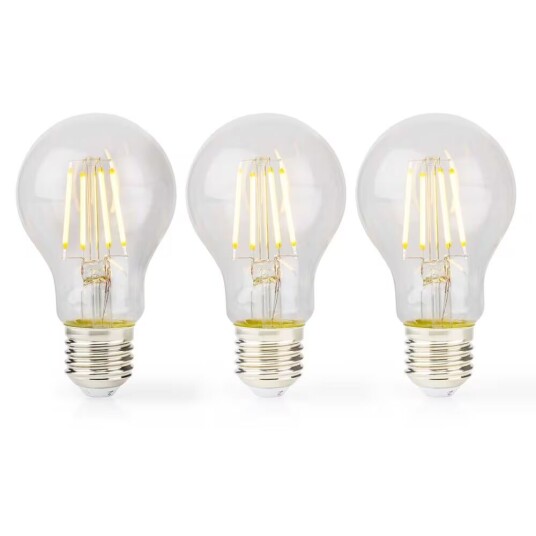 Nedis LED lyspære E27 | A60 4 W 470 lm 2700 K Varm Hvit Retro Style 3 stk.