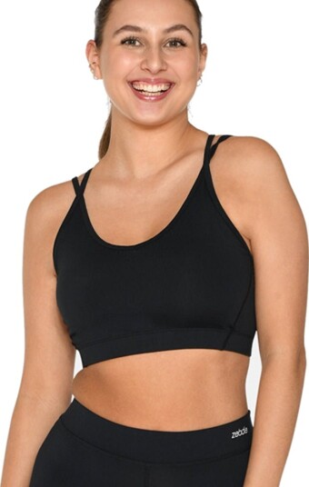 ZEBDIA Sports Bra W./Slim Straps - Black - L