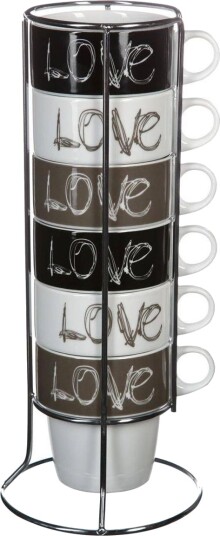 Art Pol Sett Med 6 Kopper Love 260 Ml