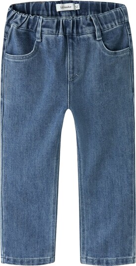 Lil' Atelier Nmmobello Loose-fit Jeans for Barneklær - Mørk Blå Denim - Størrelse 122