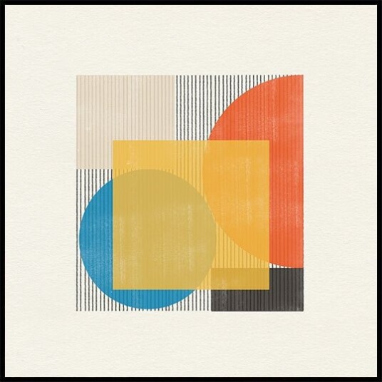 Geometric Harmony Poster Plakat / 70x70cm
