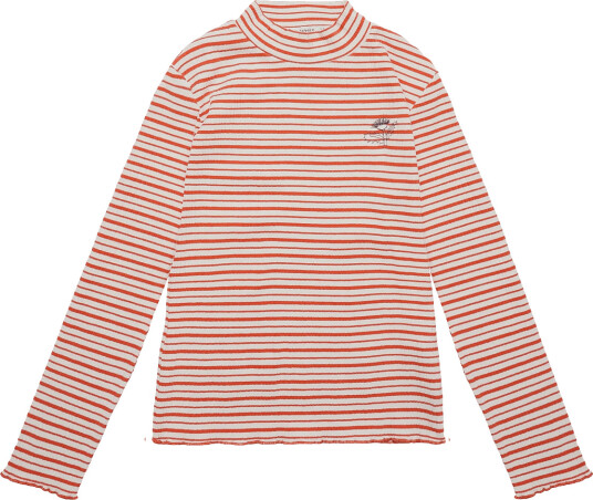 Bobo Choses Energy Flower Stripes Turtle Neck T Shirt White 110