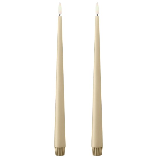 Ester & Erik Led Stearinlys 2 pk 30 cm Pale Ginger Ester & Erik Led Stearinlys 2 pk 30 cm Pale Ginger