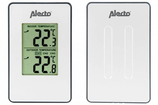 Alecto Værstasjon med trådløs sensor hvit Alecto Værstasjon med trådløs sensor hvit