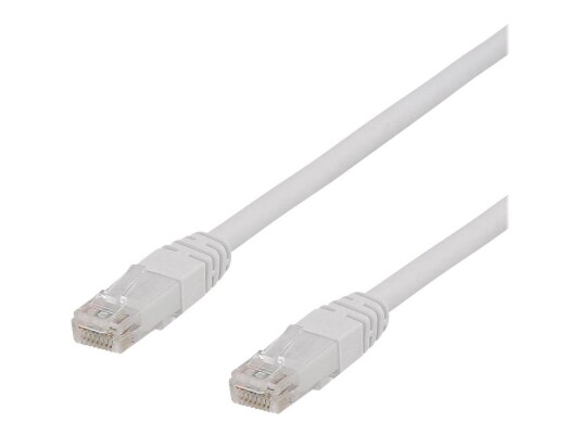 Deltaco Cat6a Nettverkskabel 0.5m U/FTP Hvit 500MHz