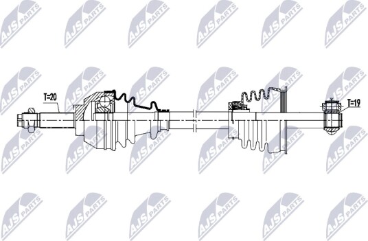 NTY NPW-FT-107 Drivaksel